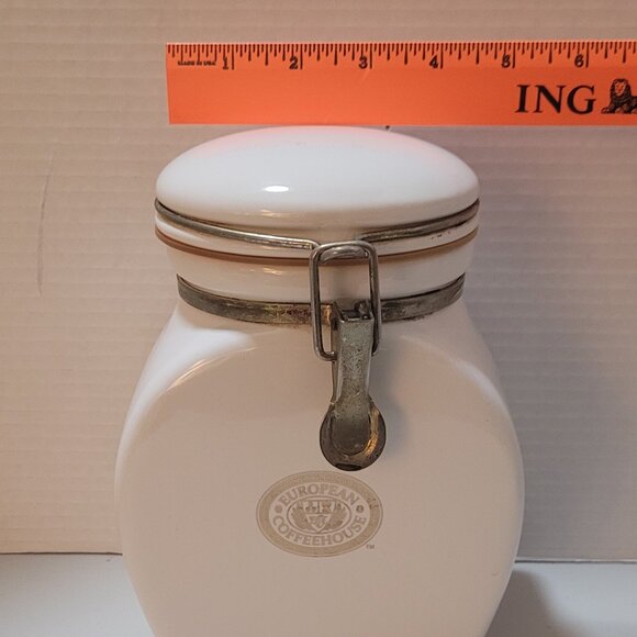 VTG Coffee Canister White EUROPEAN COFFEEHOUSE Victor Th Engwall & Co Collection - Picture 11 of 15